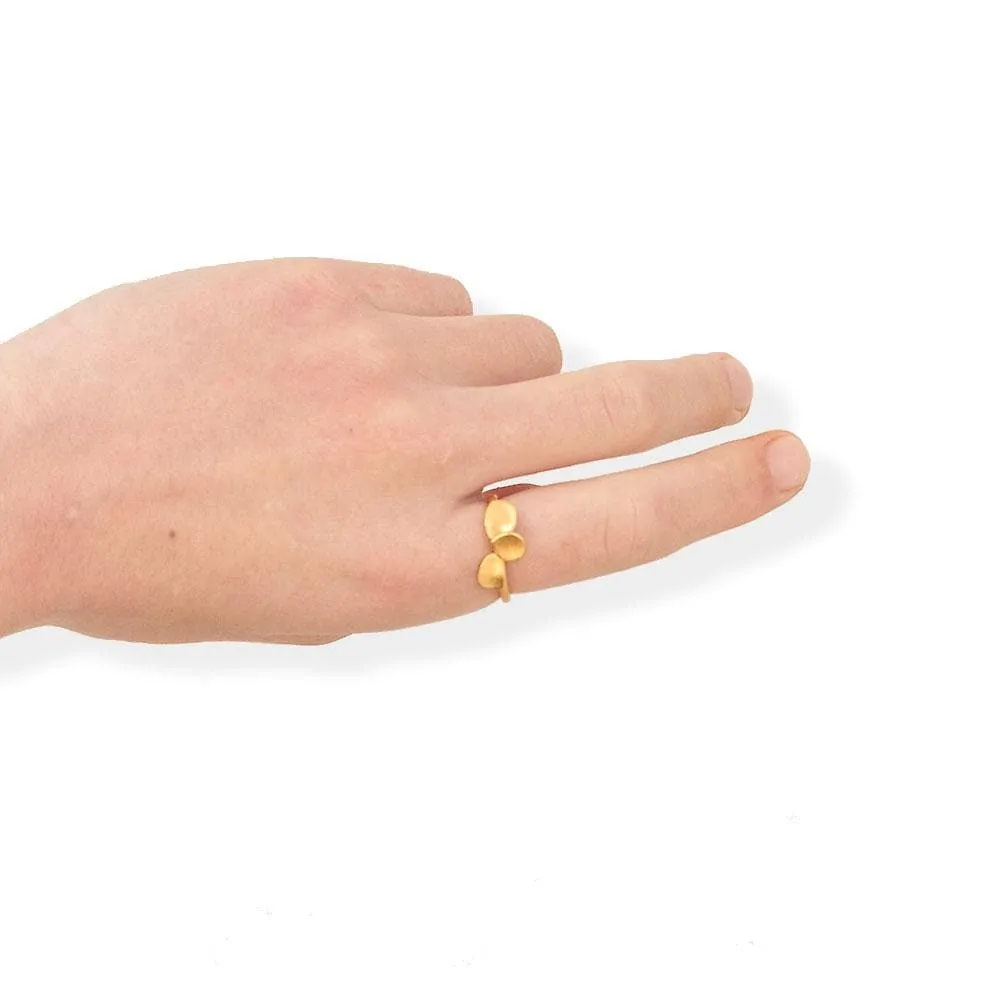 Handmade Gold Plated Ring Branca JOIDART