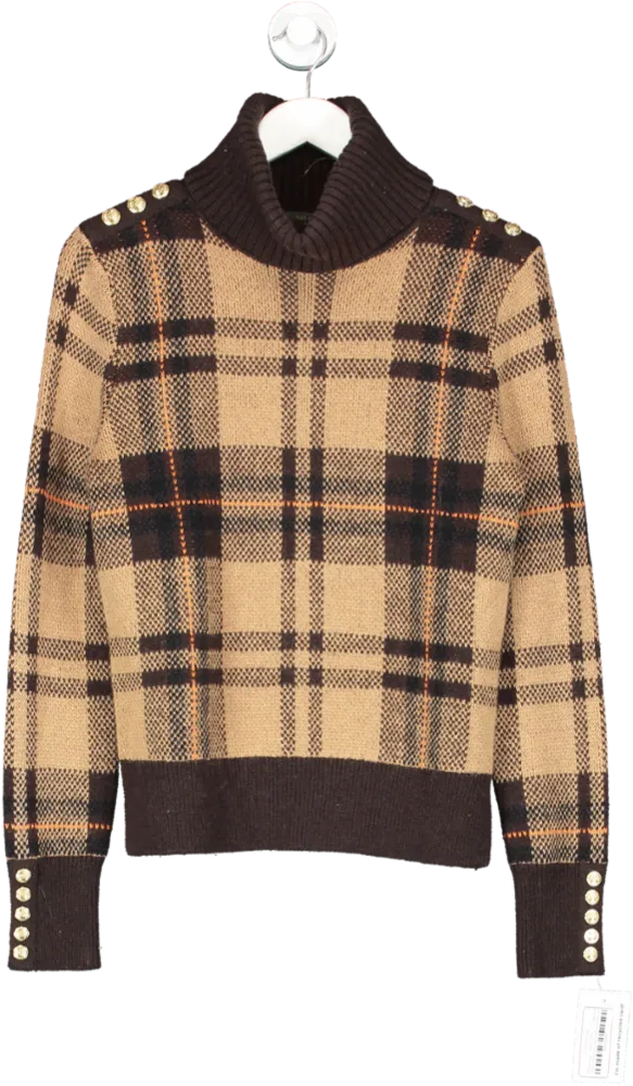 Holland Cooper Brown Heritage Knit Jumper UK XS