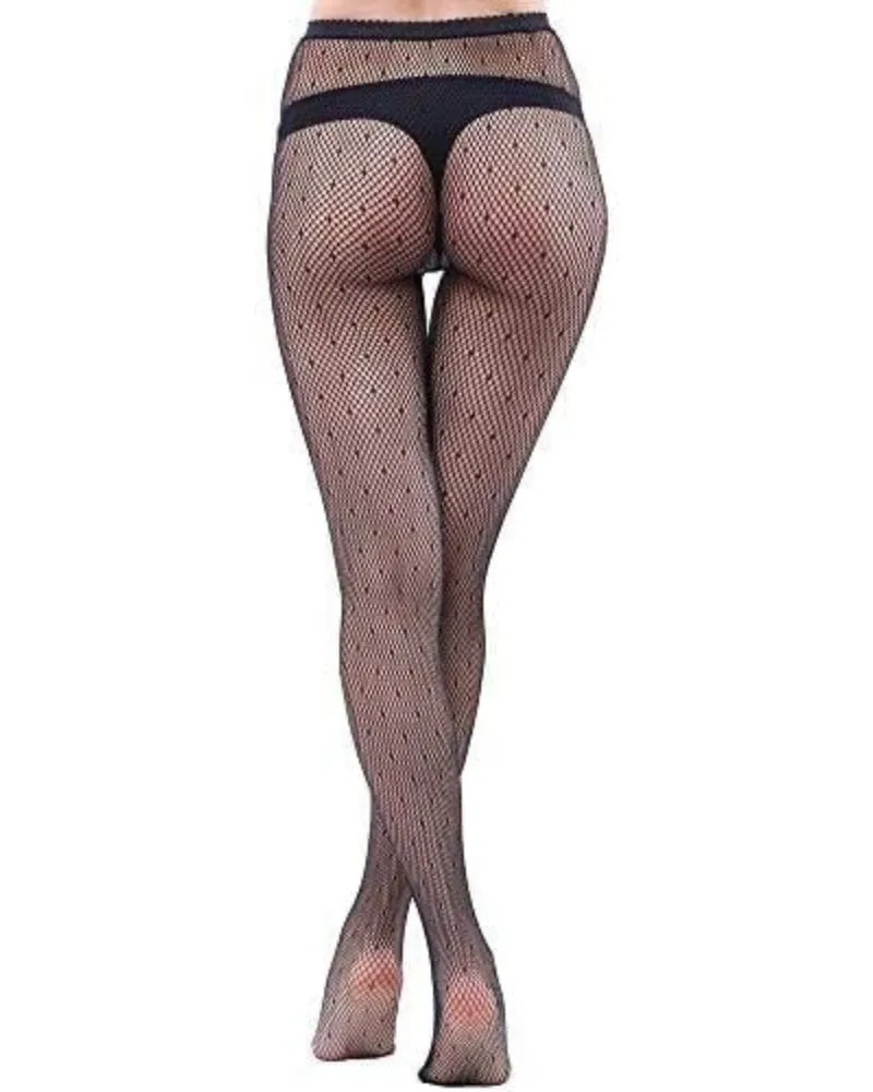 Hollow Sexy Fishnet Patterned Tights Black Tights