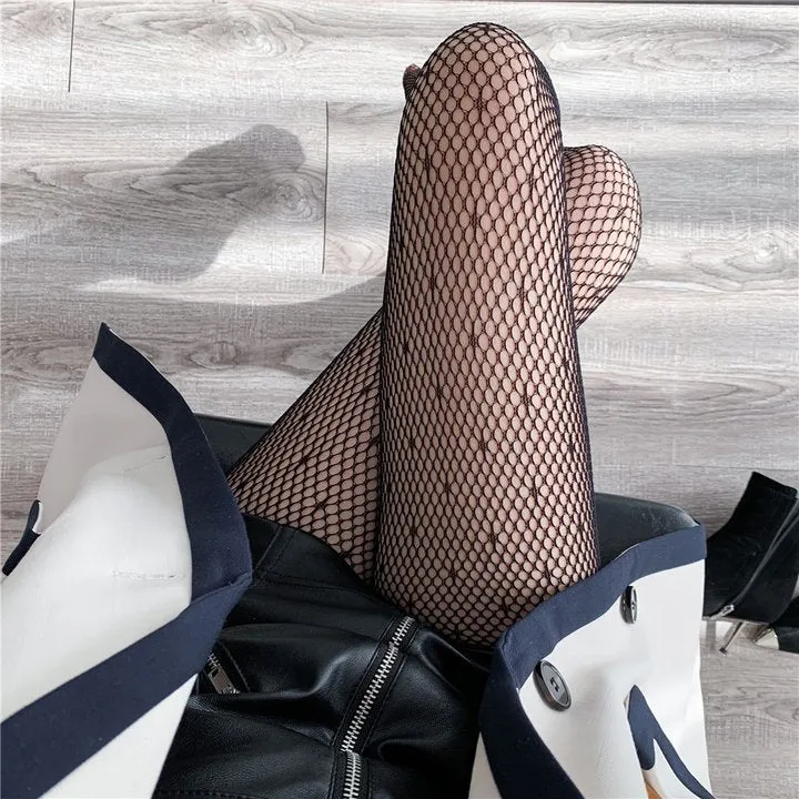 Hollow Sexy Fishnet Patterned Tights Black Tights