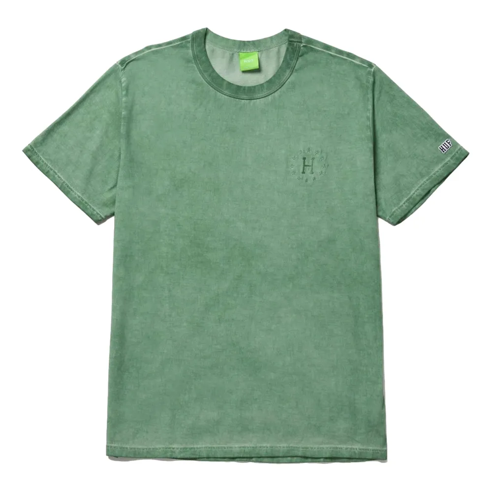 HUF 12 GALAXIES FADED S/S RELAXED TOP-GREEN