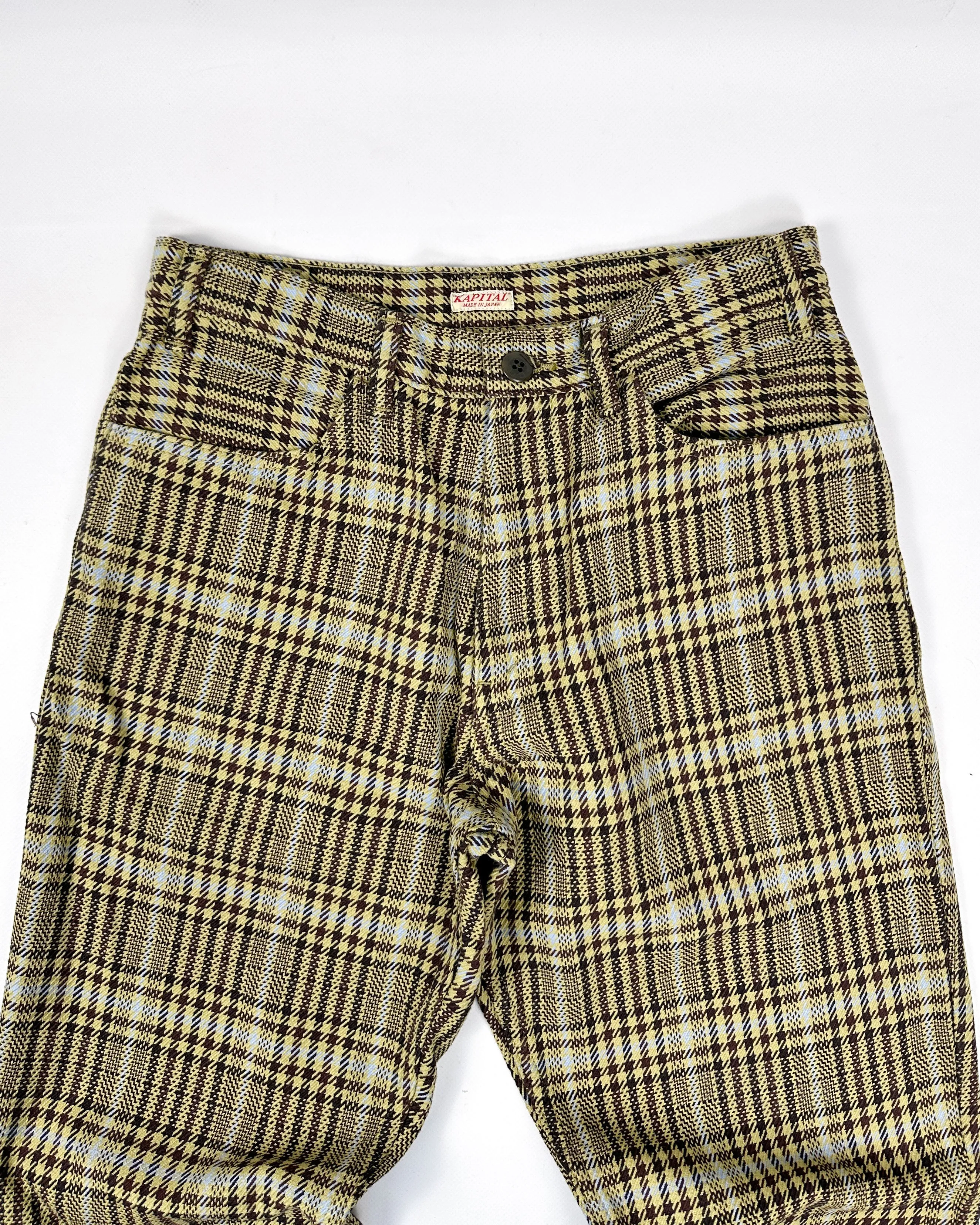 Kapital Yellow Patterned Flare Pants 2000's