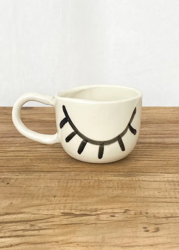 Kaz Handmade Eye Mug w/White Handle - Large