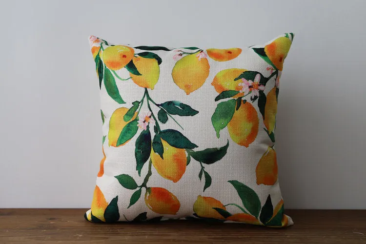 Lemon Patterned Pillow