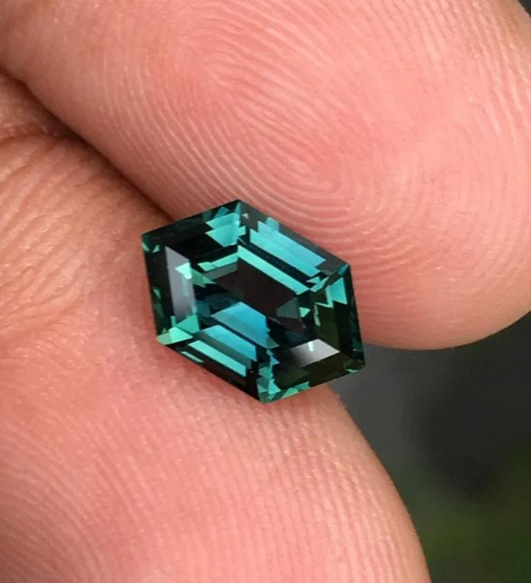 Loose 2.44 Ct Hexagon Teal Sapphire