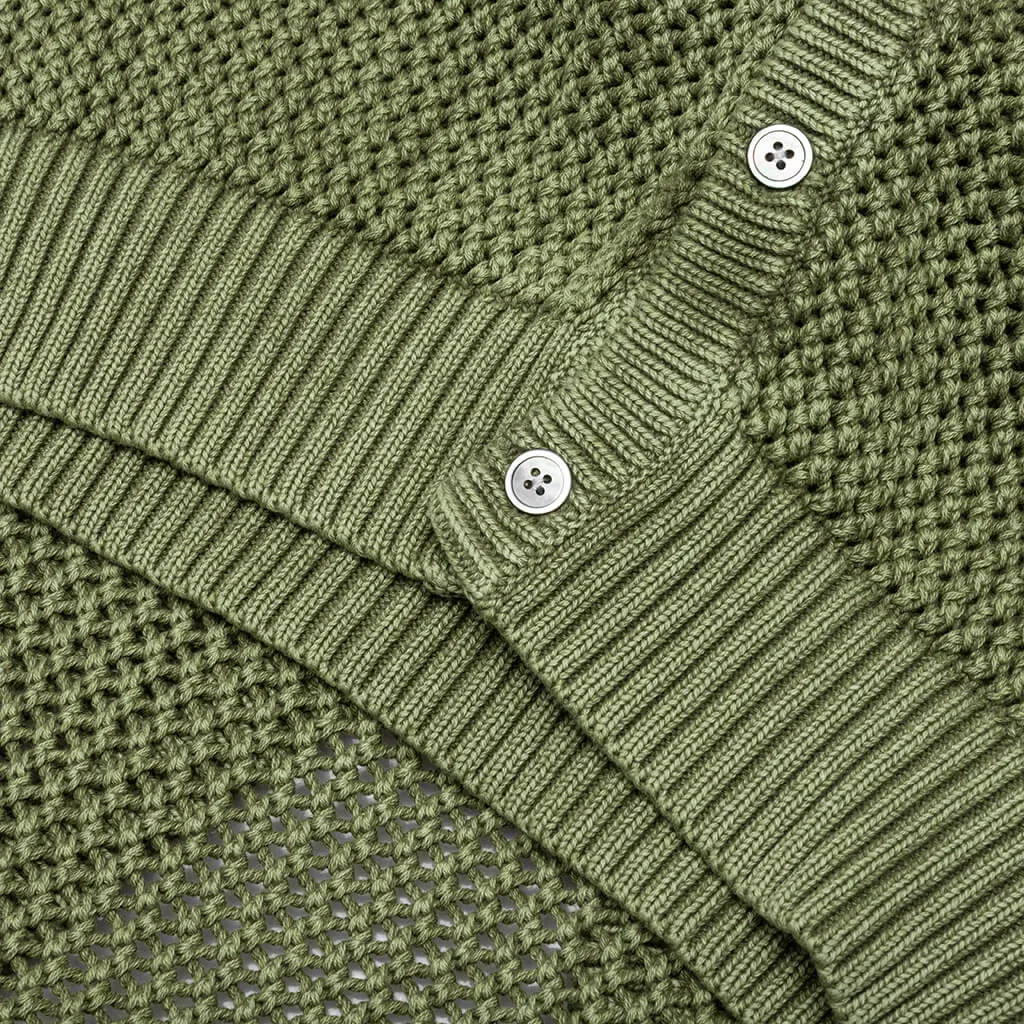 Loose Gauge Cardigan - Olive