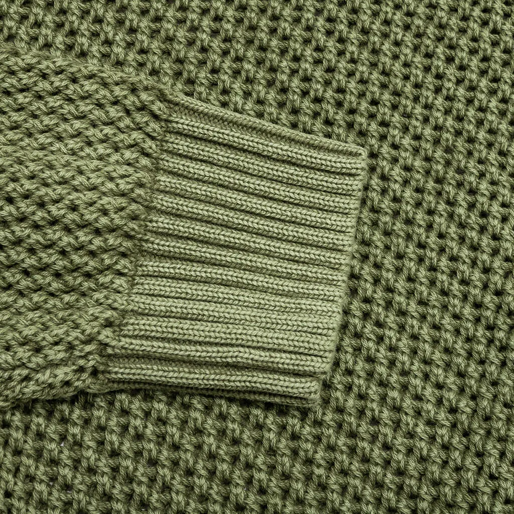 Loose Gauge Cardigan - Olive