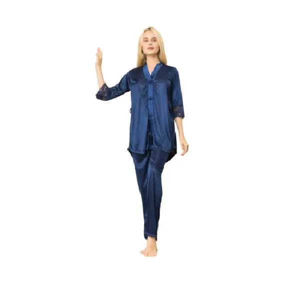 Luxury Front Open Shirt and Pajama Set