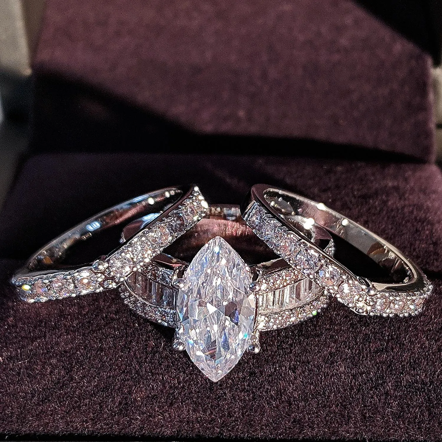 Luxury Marquise Ring Set