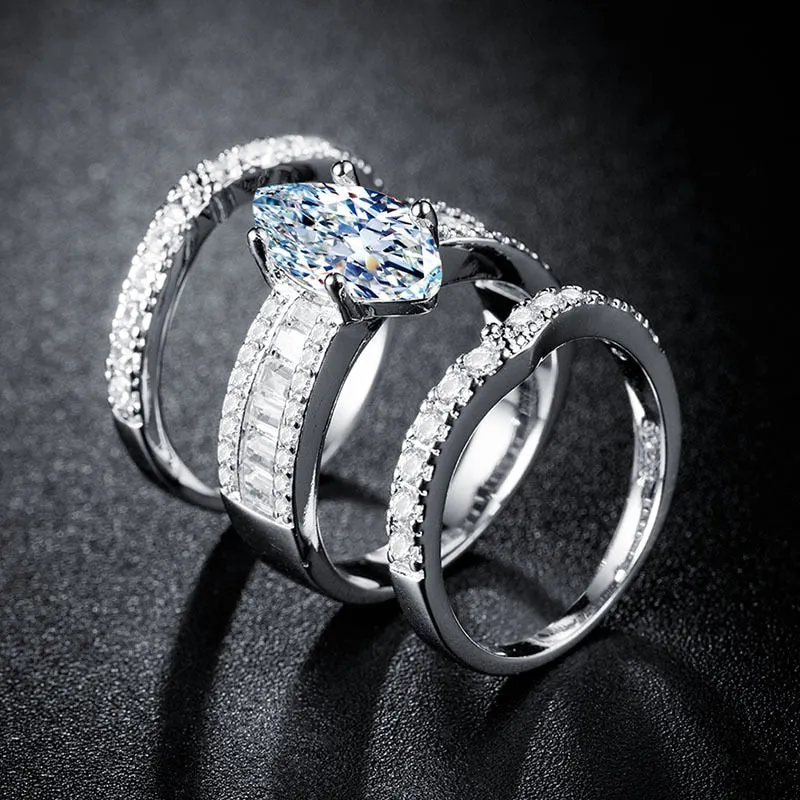 Luxury Marquise Ring Set