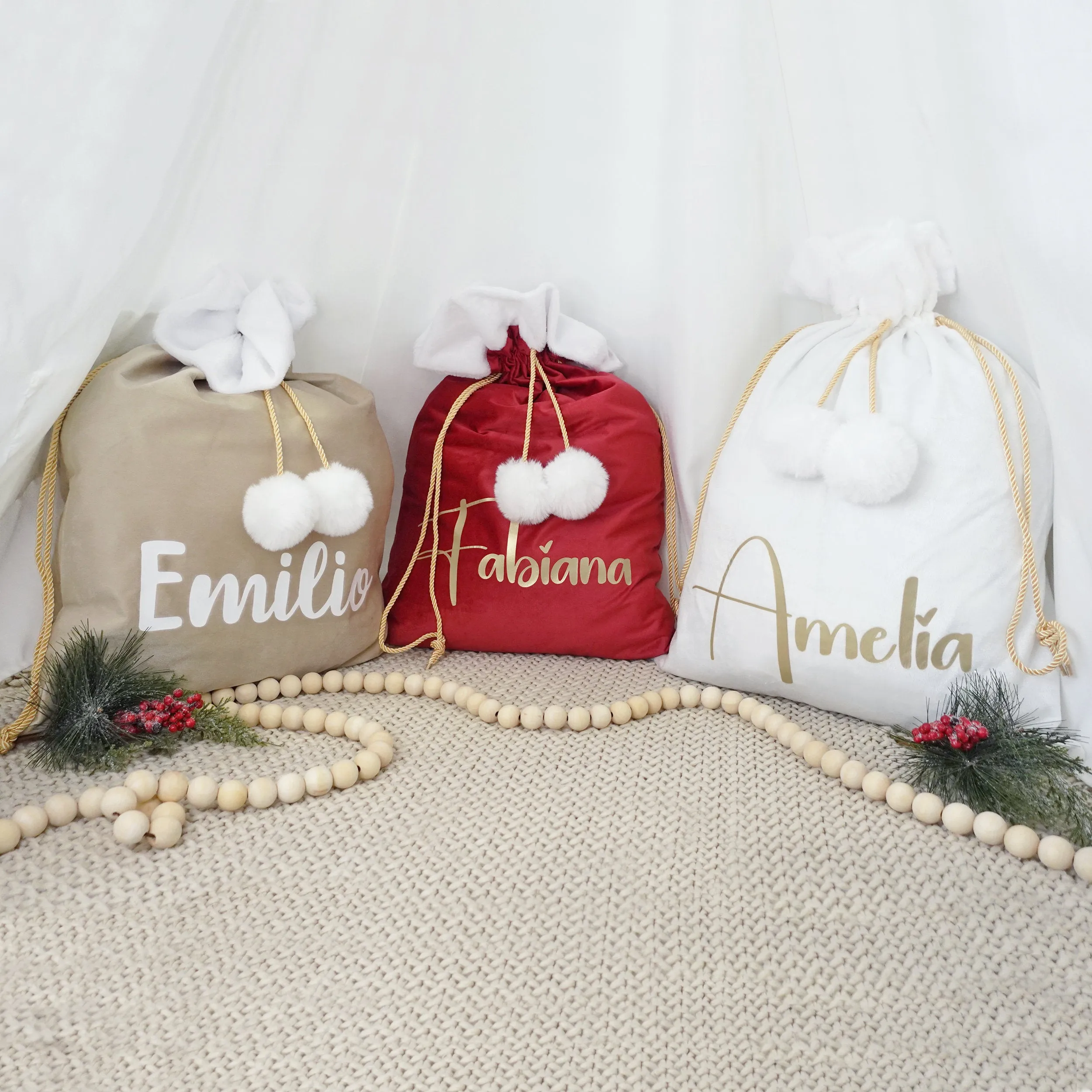 Luxury Velvet Personalized Santa Sack