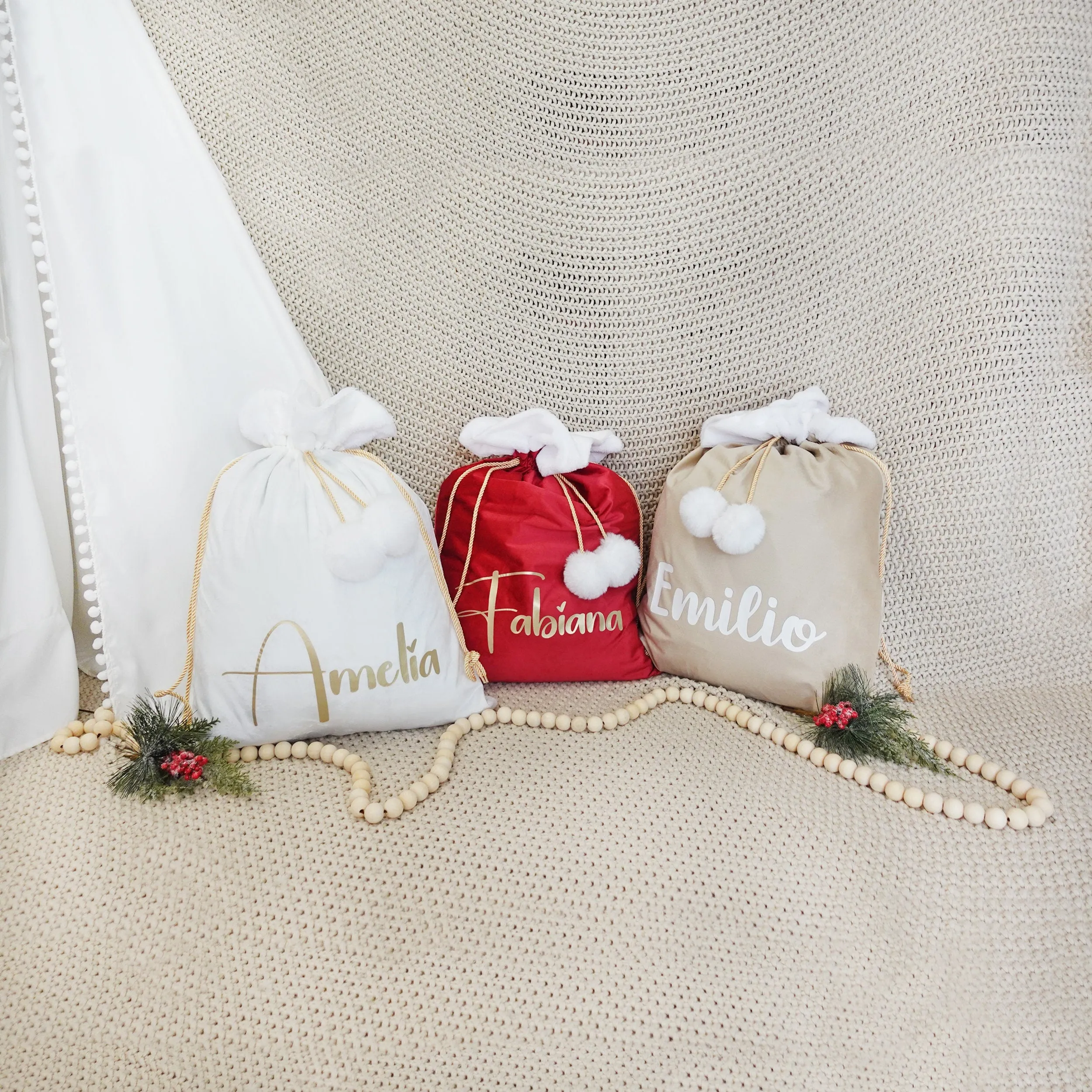 Luxury Velvet Personalized Santa Sack