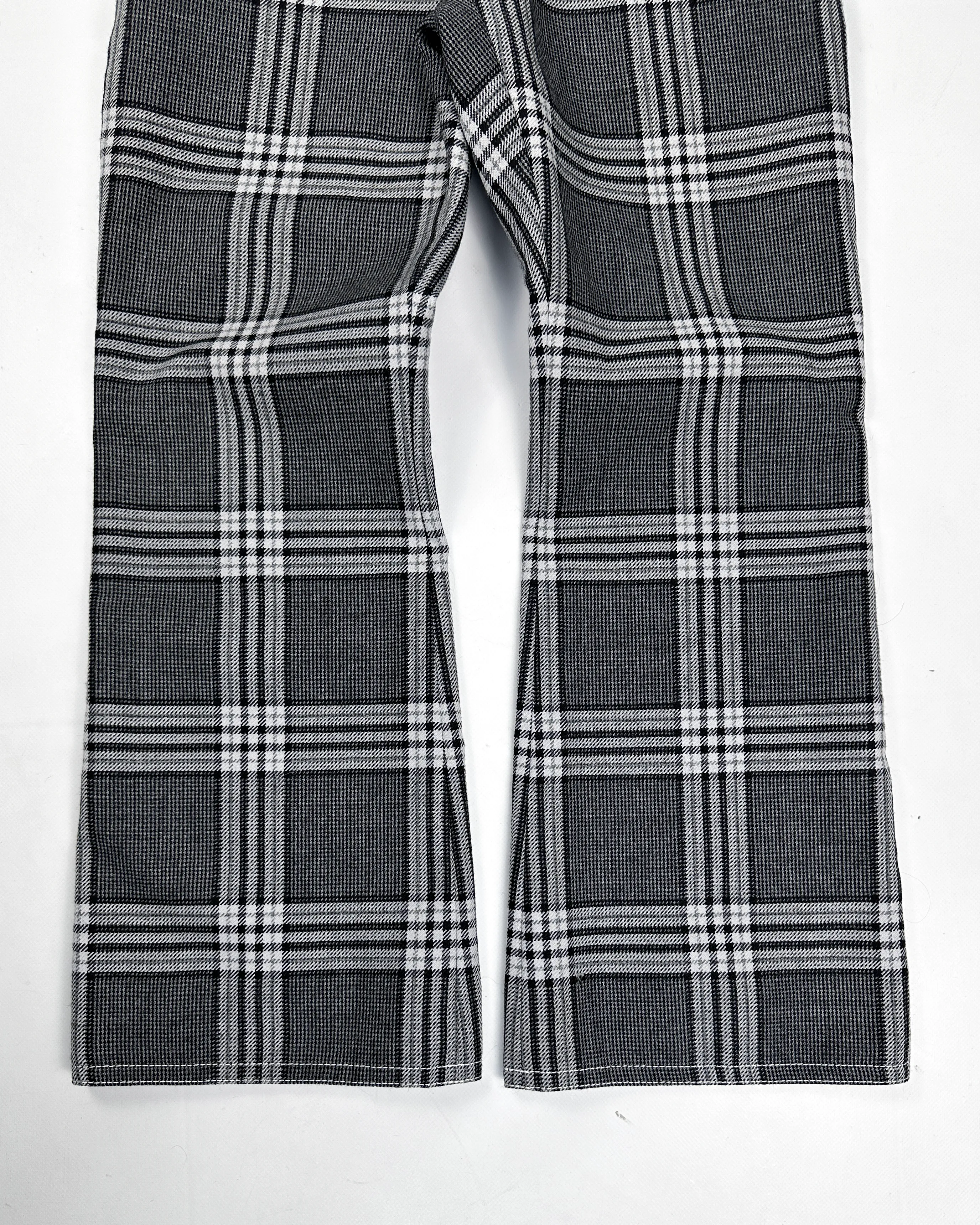 Marni Patterned Wool Grey Flare Pants 2000's