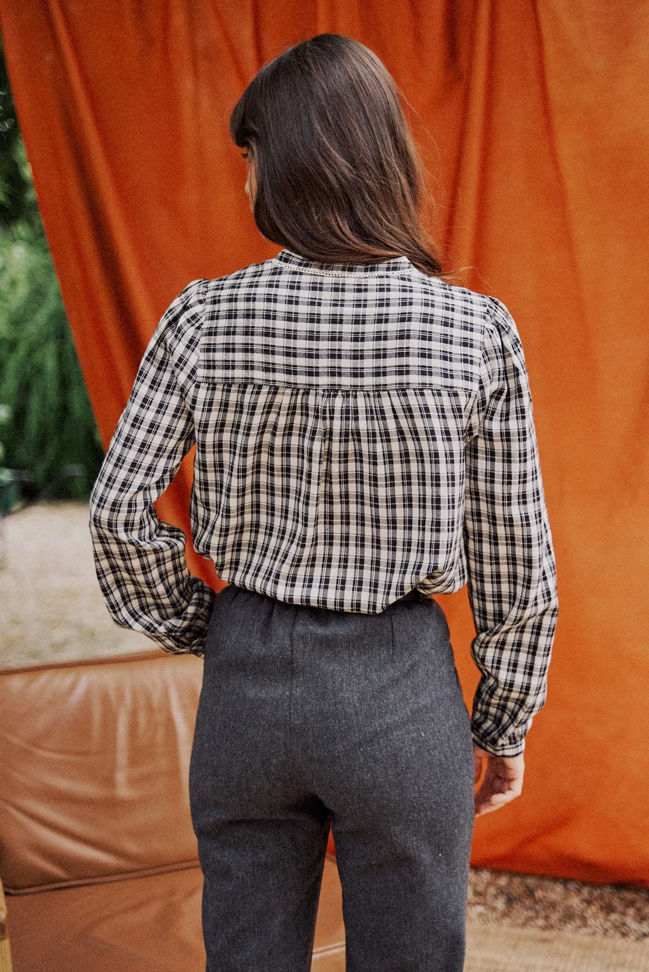 Meko Plaid Blouse