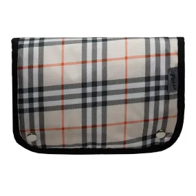 Moment Cream Plaid Pouch