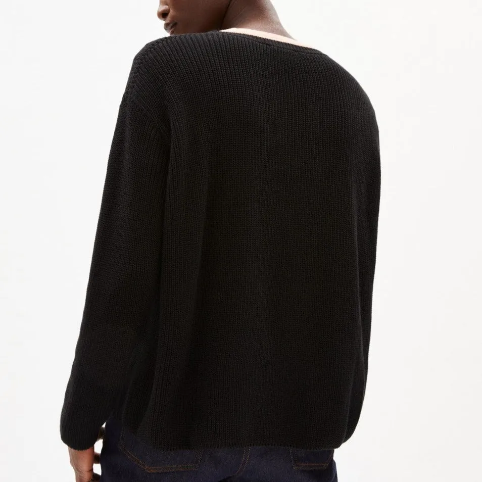 Nuriellaa Knitted Sweater Black Organic Cotton