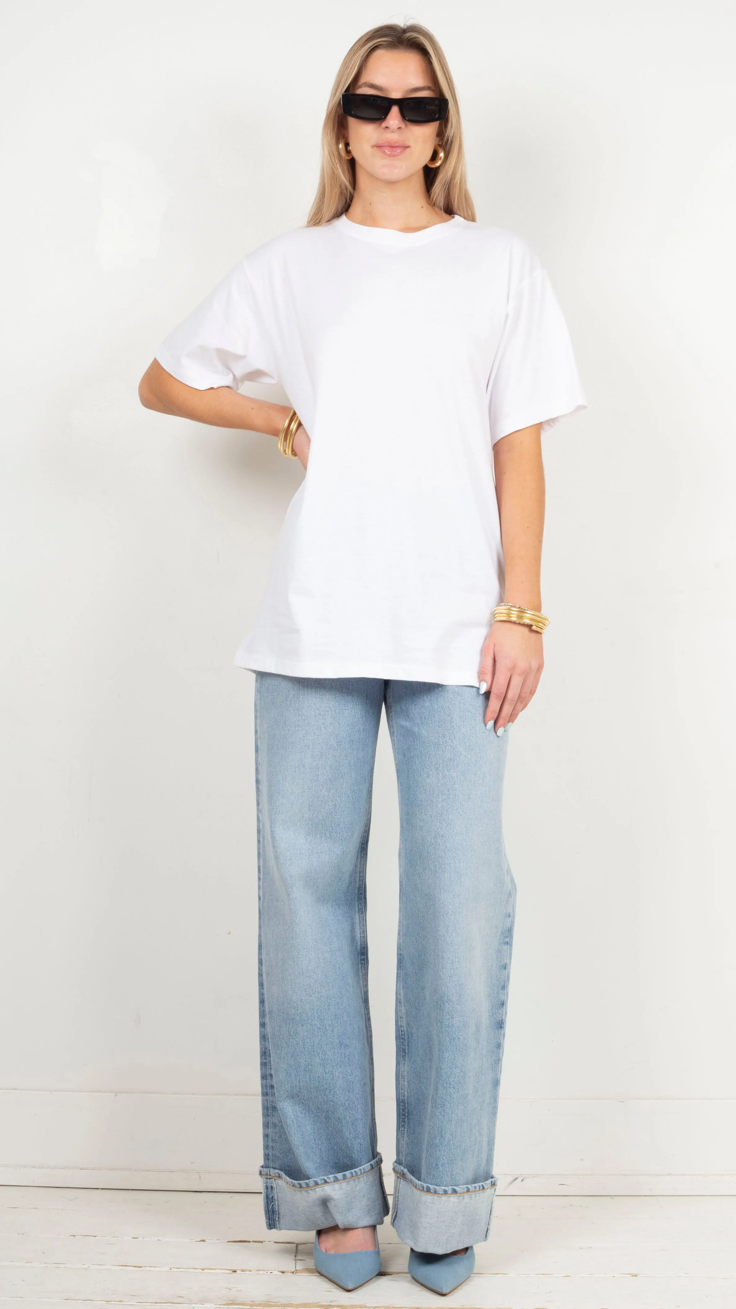 Oversized Basic Tee - White