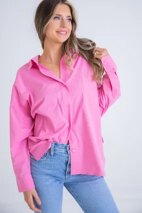 Oversized Button Up Top