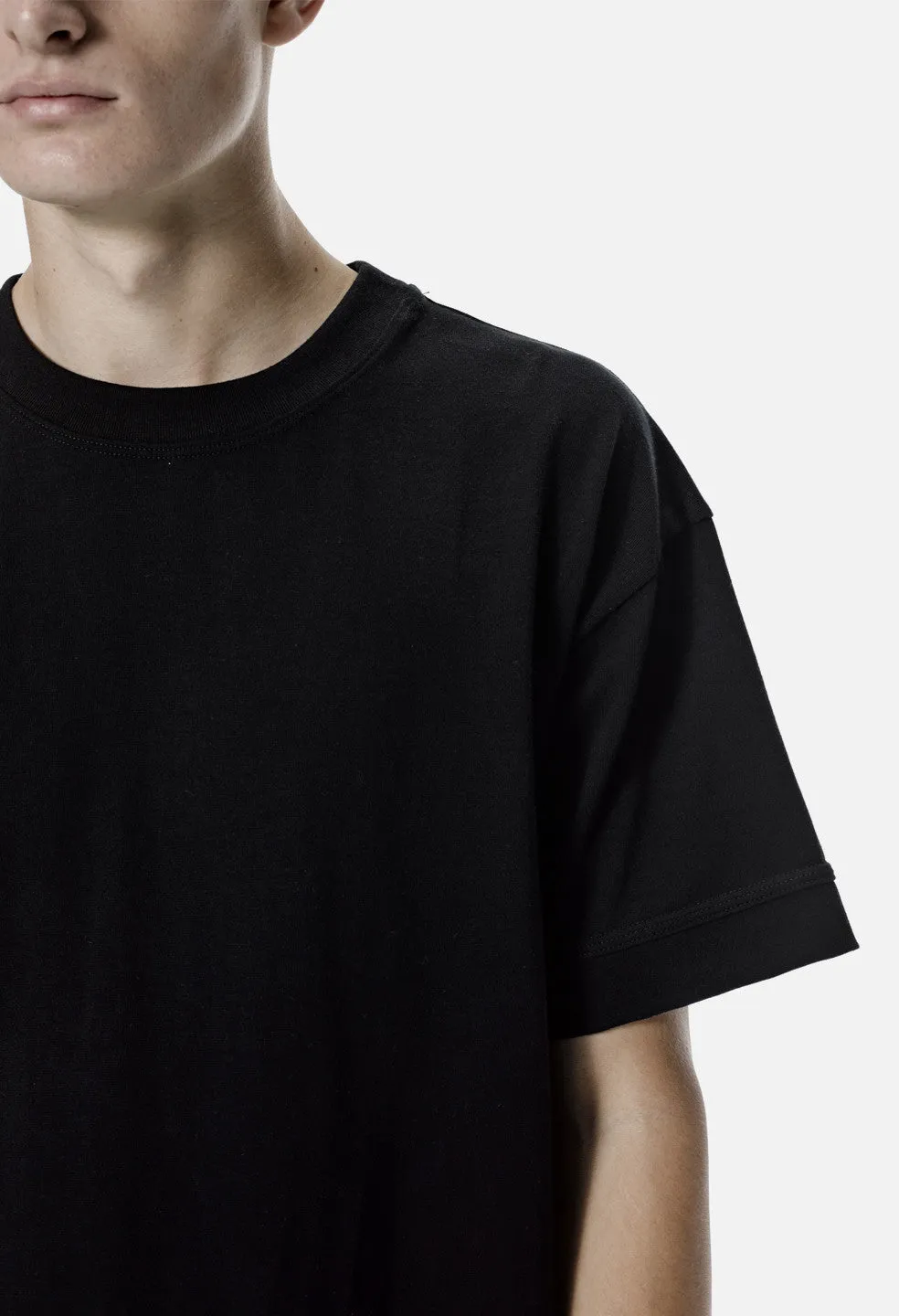 Oversized Cropped Tee / Black