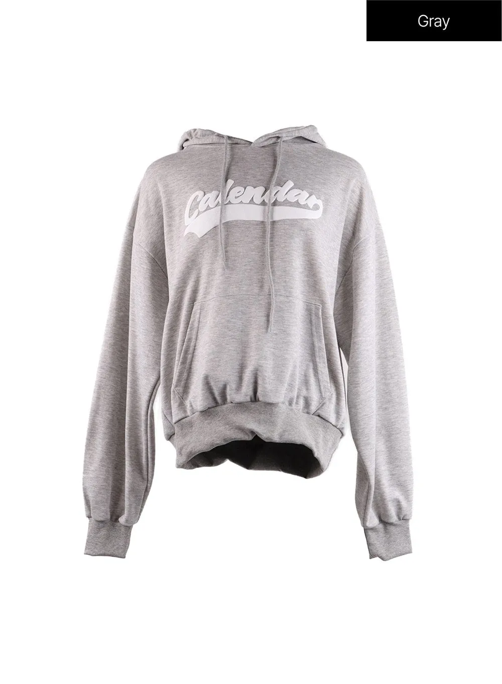 Oversized Graphic Lettering Hoodie IF408