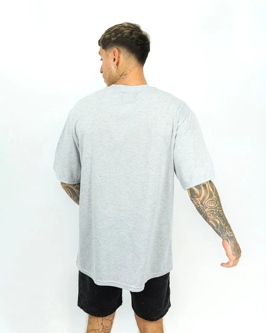 Oversized Ibiza Pocket Tee - Gris