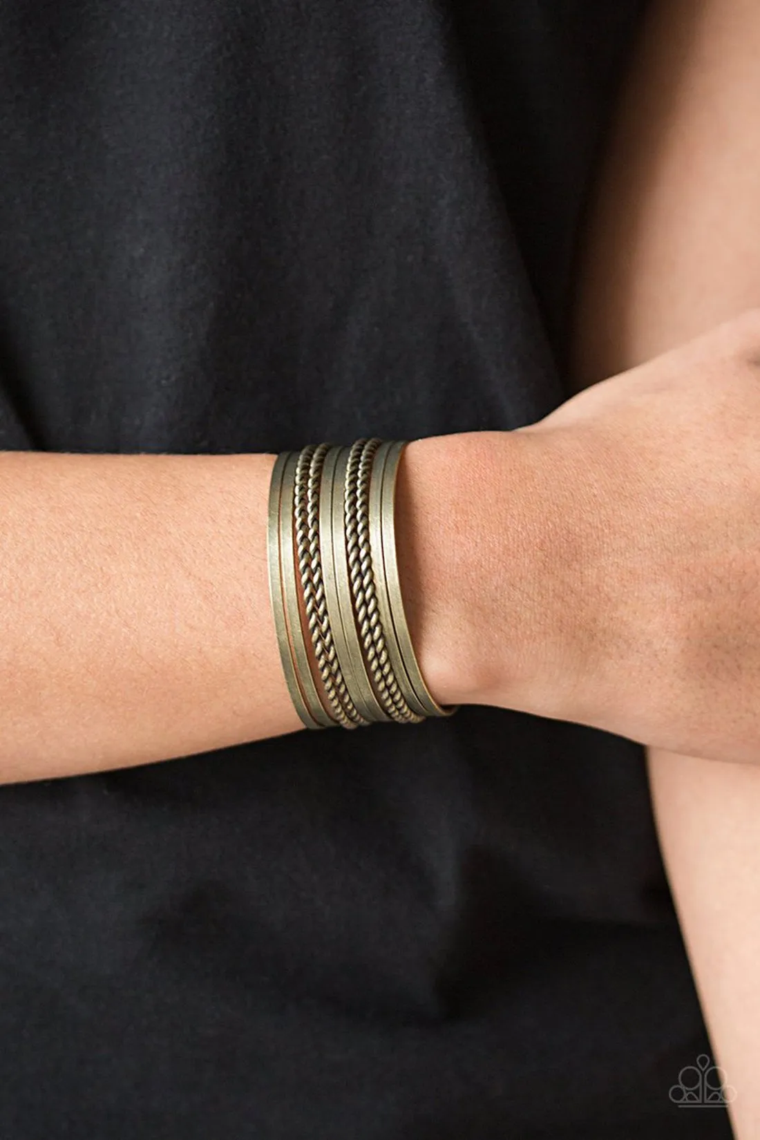 Paparazzi Perfectly Patterned - Brass Bracelet