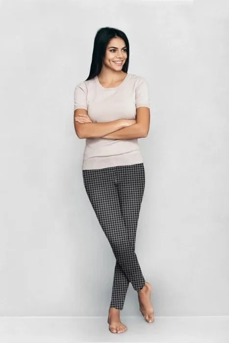 Patterned Fleece-lined Leggings