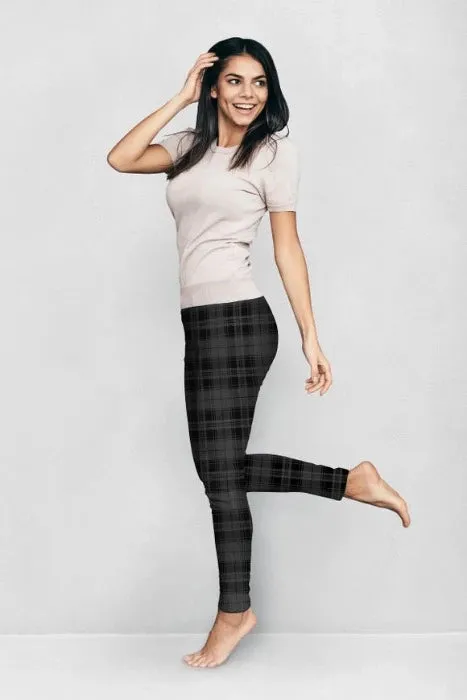 Patterned Fleece-lined Leggings