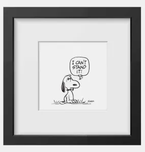 Peanuts I Can't Stand It Framed Handmade Print