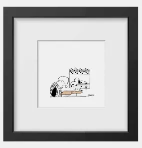 Peanuts Music Framed Handmade Print