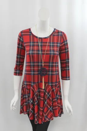 Peppermint Plaid Tunic