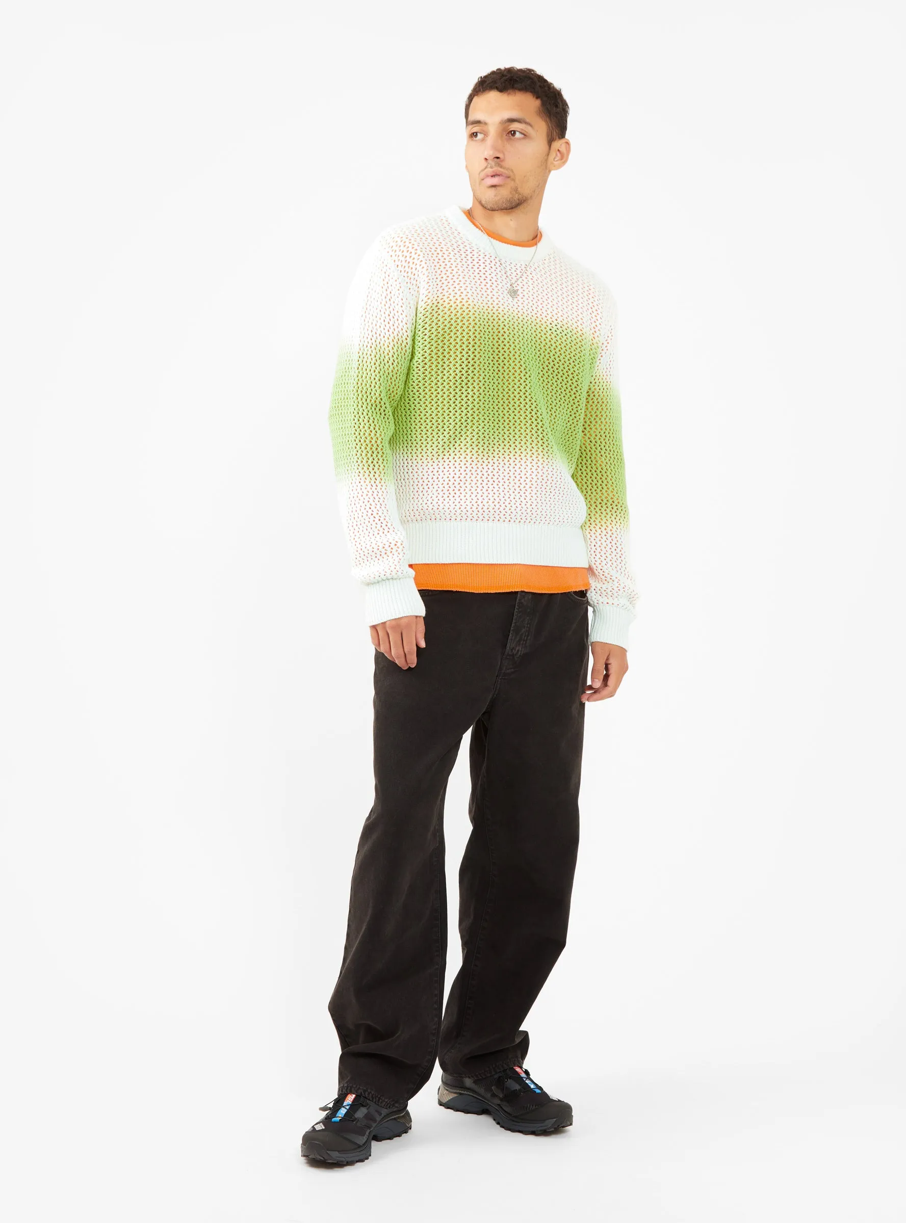 Pig. Dyed Loose Gauge Sweater Bright Green