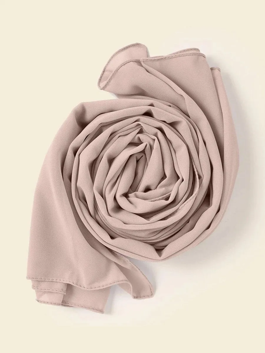 Pinky Nude Plain Chiffon Hijab