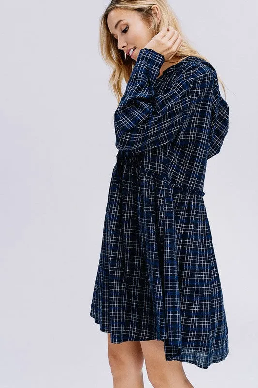 Plaid Hooded Dress