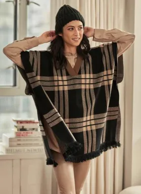 Plaid Poncho