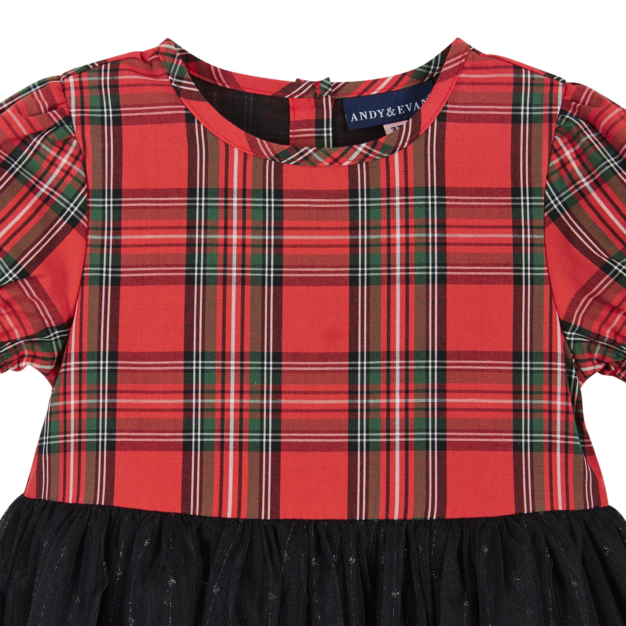 Plaid Tulle Dress  | Red & Green