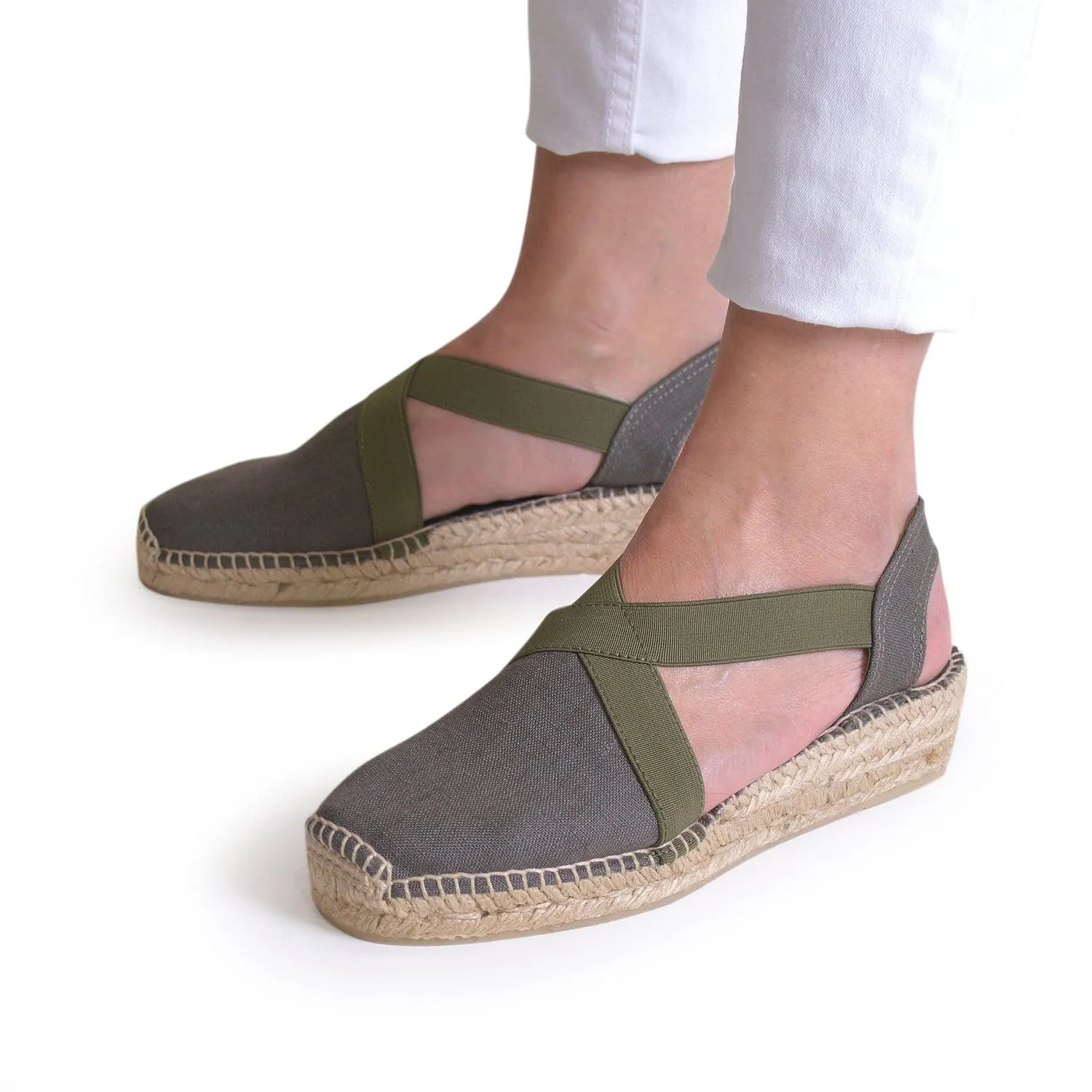 Plain Linen Wedge Espadrille for Women - Verona