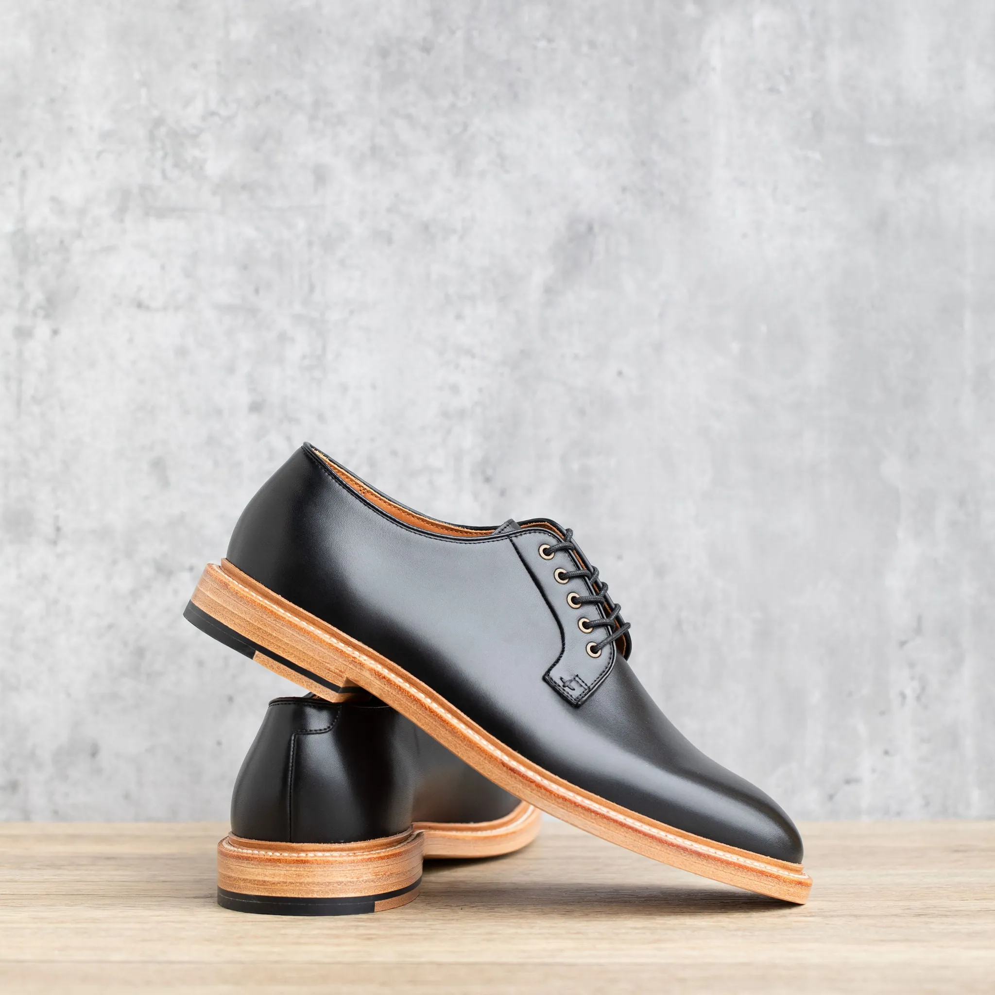 Plain Toe Black Calf