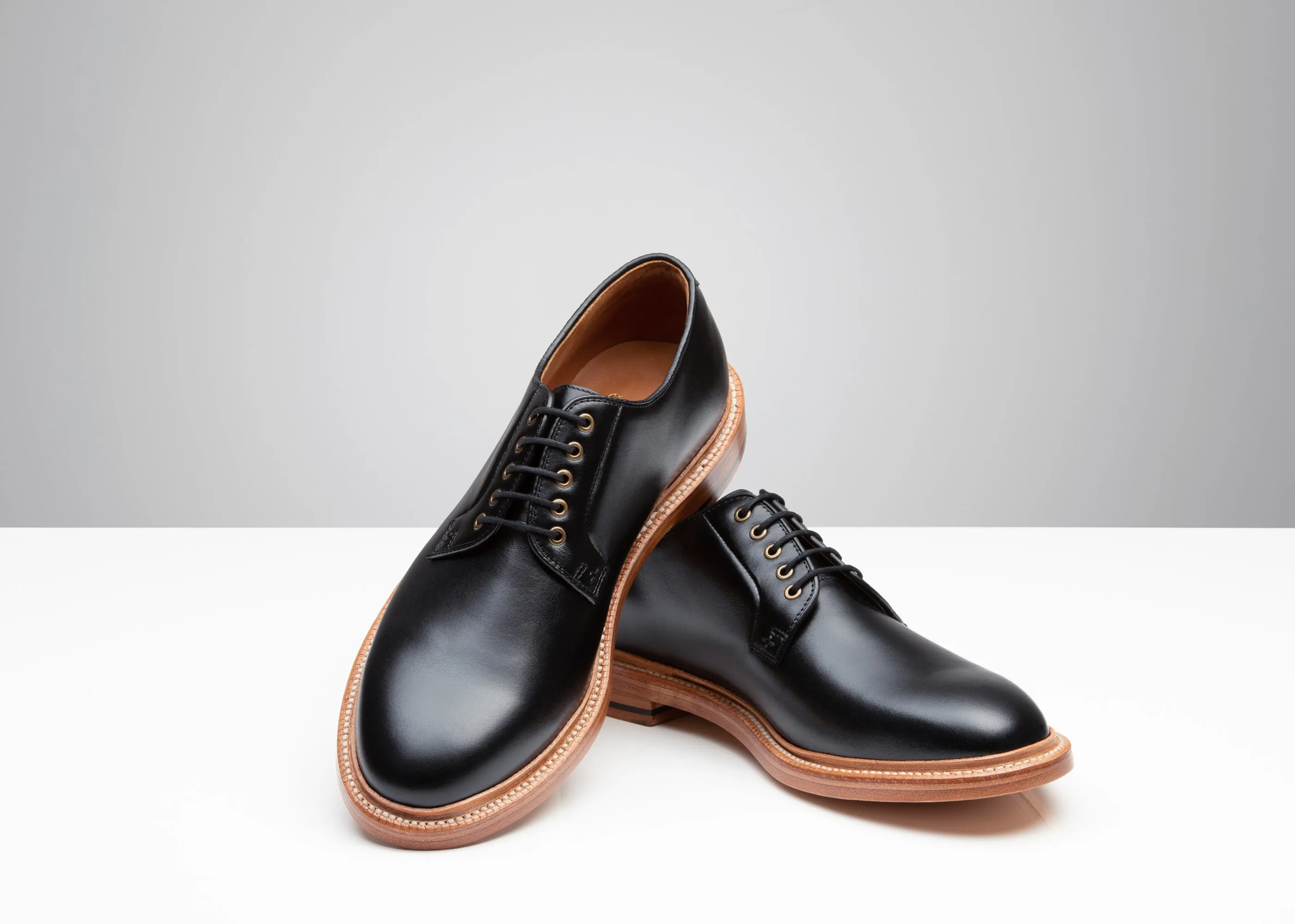 Plain Toe Black Calf