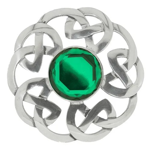 Polished Celtic Interlace Plaid Brooch 248