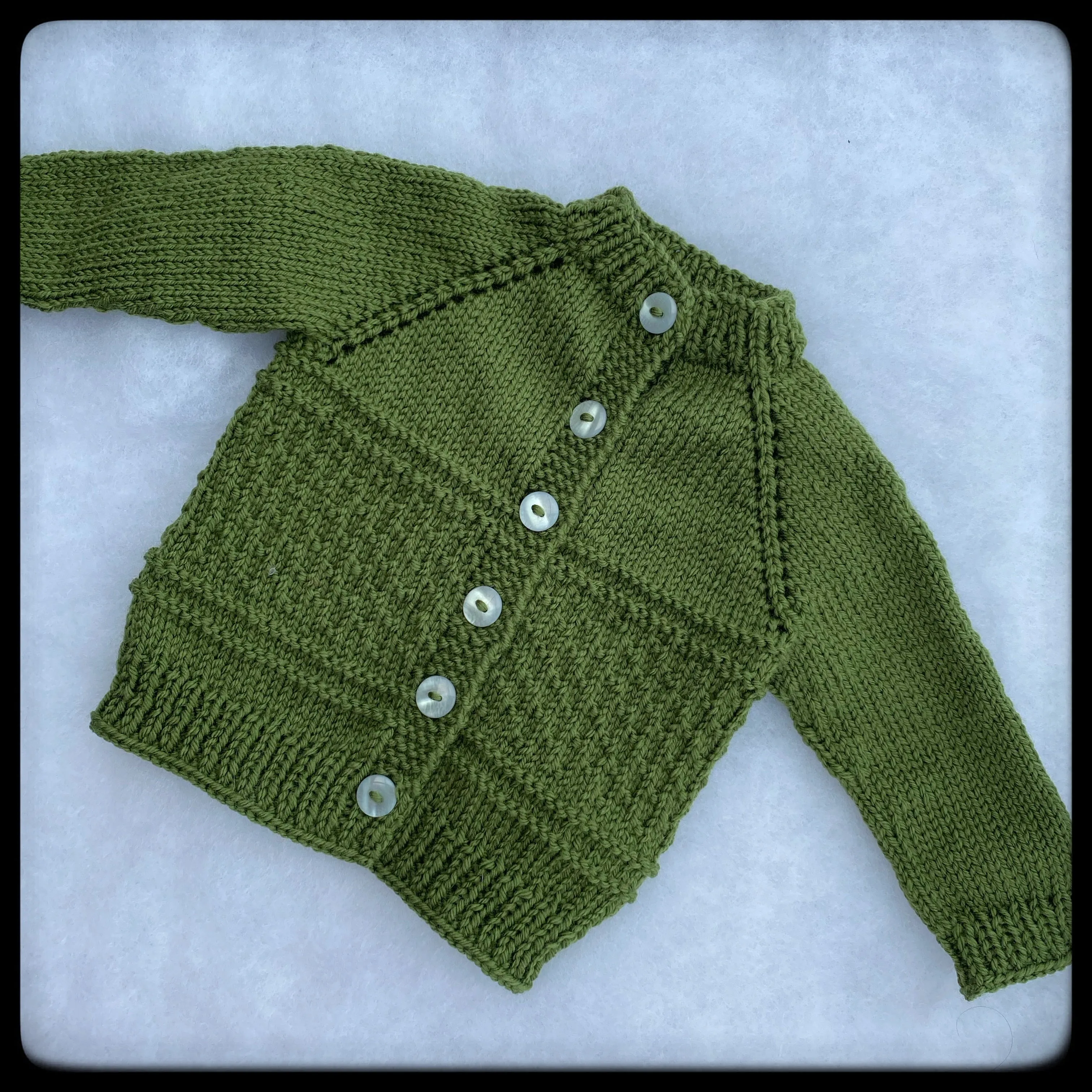 "Kinzie" patterned merino baby cardigan