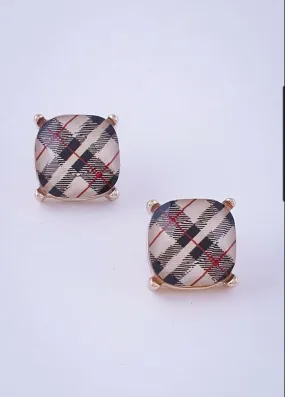 "Plaid" Stripe Earrings