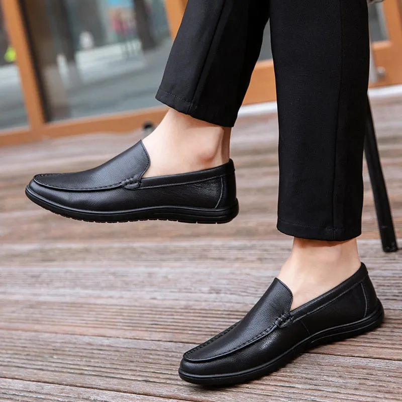 RAX Plain Leather Loafers