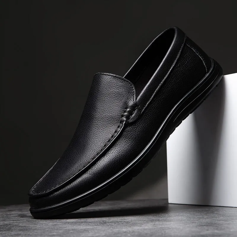 RAX Plain Leather Loafers