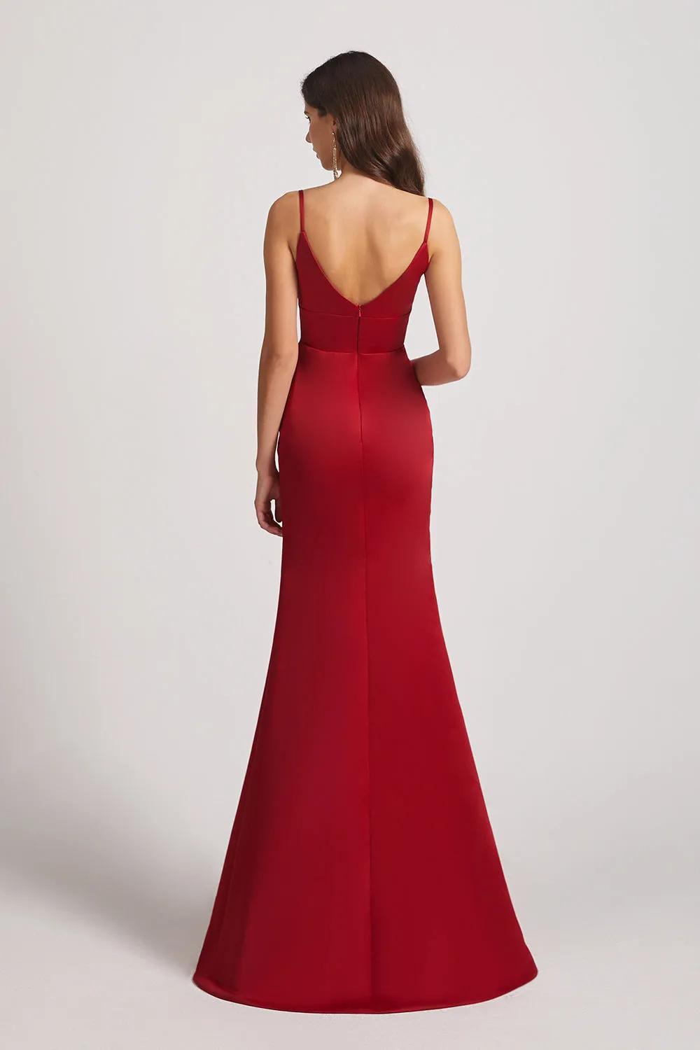 Sexy Spaghetti Straps V-Neck Fit and Flare Formal Gown (AF0015)