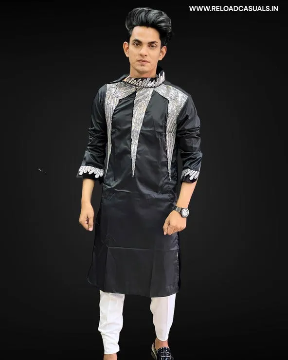 Shiny Crafted Designer Kurta & Plain Pant - Combo