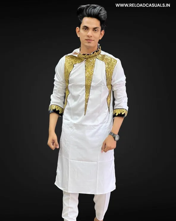 Shiny Crafted Designer Kurta & Plain Pant - Combo