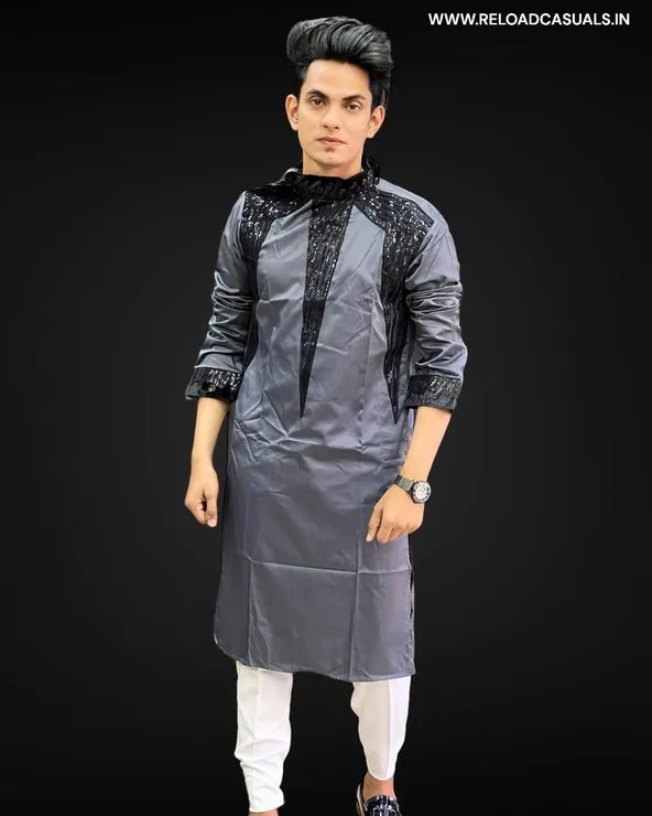 Shiny Crafted Designer Kurta & Plain Pant - Combo