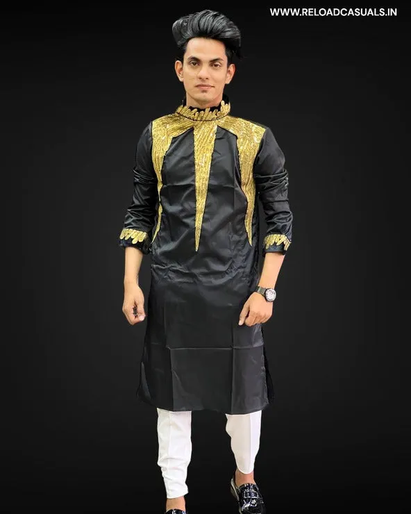 Shiny Crafted Designer Kurta & Plain Pant - Combo