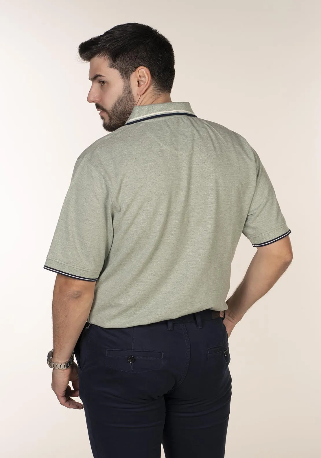 Short Sleeve Plain Polo - Green